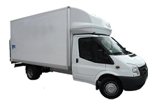 Car Hire Chester-le-Street - White Ford Luton Box with Tail Lift - Van hire Chester-le-street