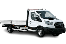 Car Hire Chester-le-Street - White Ford Transit Dropside Van - Van hire Chester-le-street