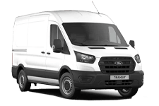 Car Hire Chester-le-Street - White Ford Transit SWB - Van hire Chester-le-street